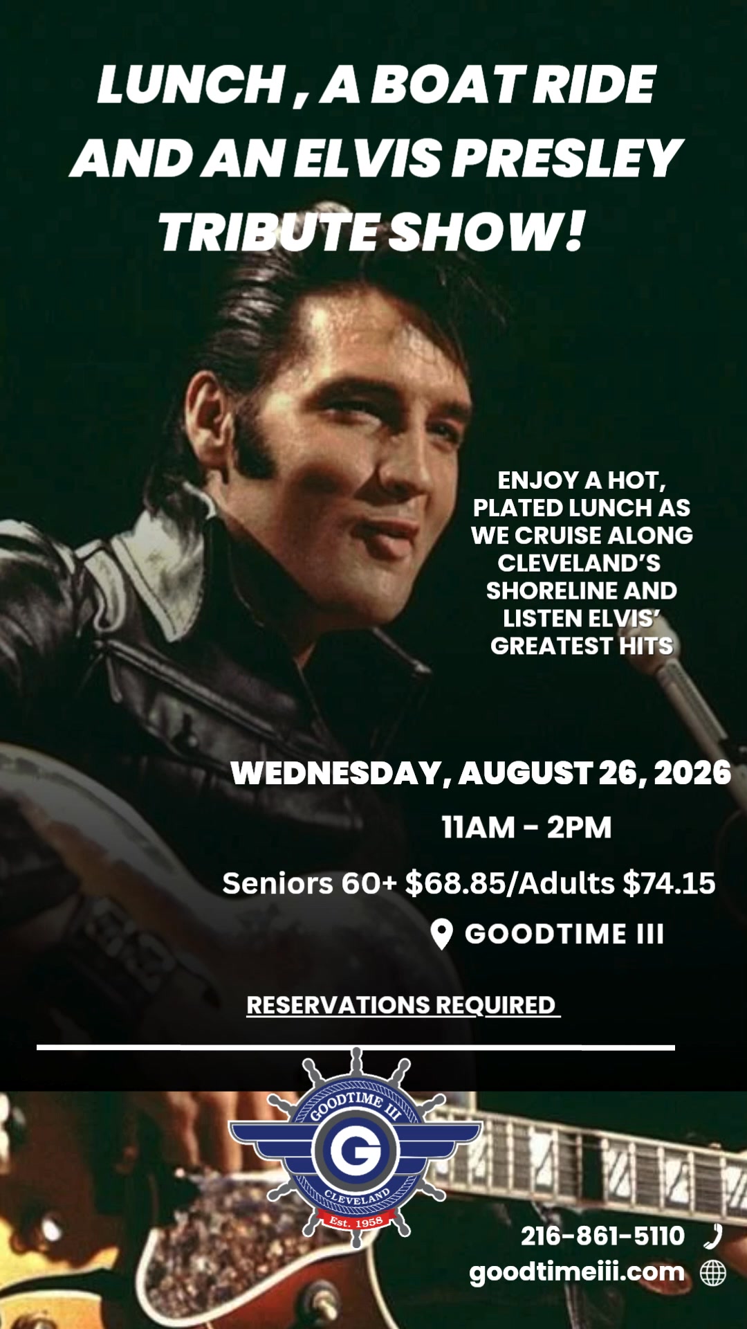 Another Elvis Luncheon Cruise has been added! This is sure to sell