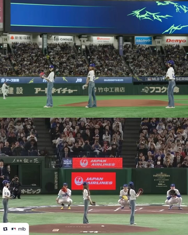 Repost from @mlb • MISAMO's first pitch at the #TokyoSeries