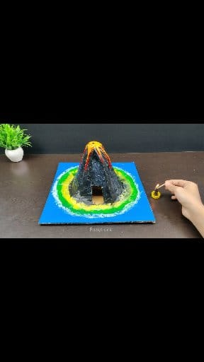 How To Make Volcano Working Model|| Volcano Working Model|| Science ...