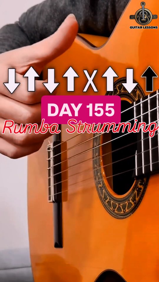 Day 155 : Easy rumba Strumming pattern. Flamenco Strumming tutorial ...
