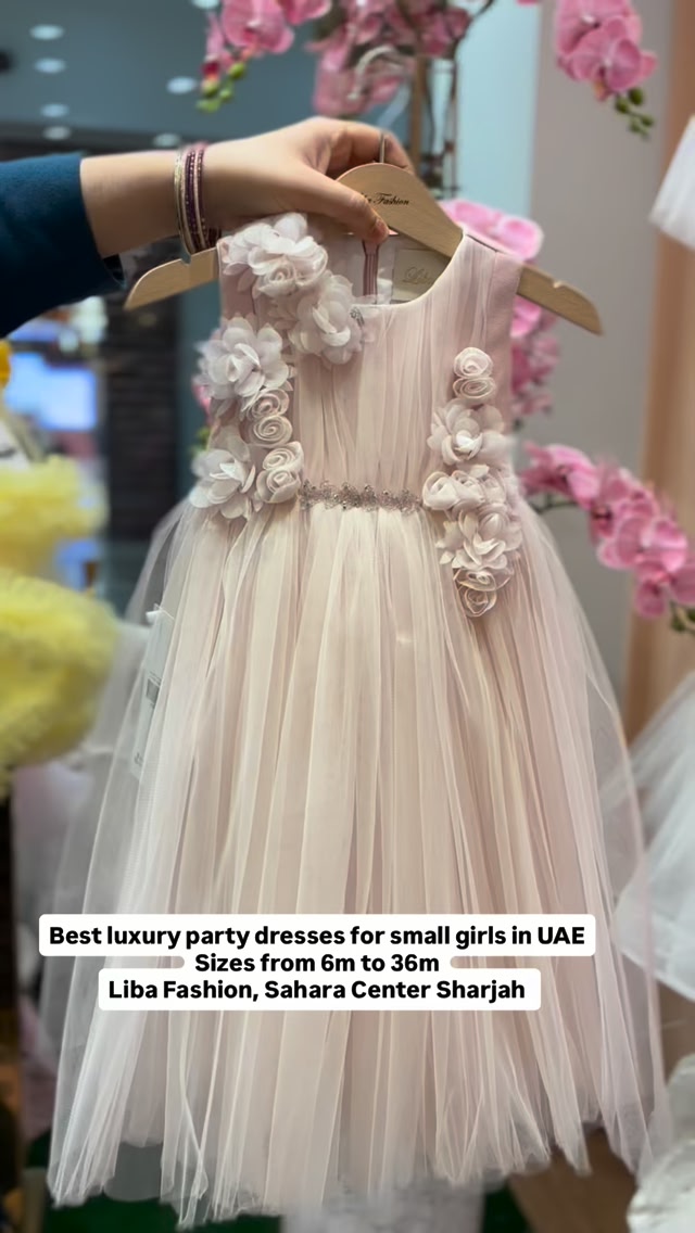 open lace back dress First Birthday Dress for Baby Girl Dubai