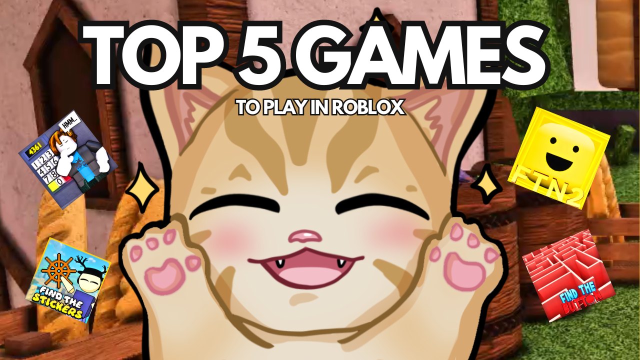 TOP 5 GAMES TO PLAY IN ROBLOX | FIND THE BLANK | EL MILO GATO LIKE AND ...