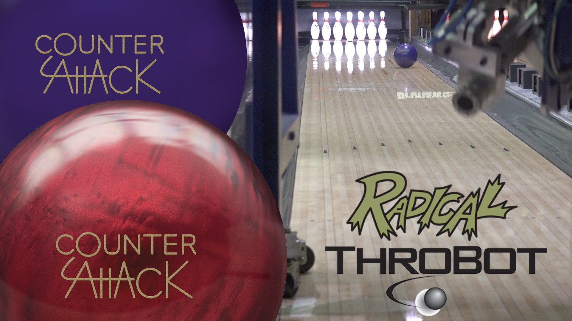 Radical Bowling // Counter Attack Solid & Pearl // ThroBot Ball Review ...
