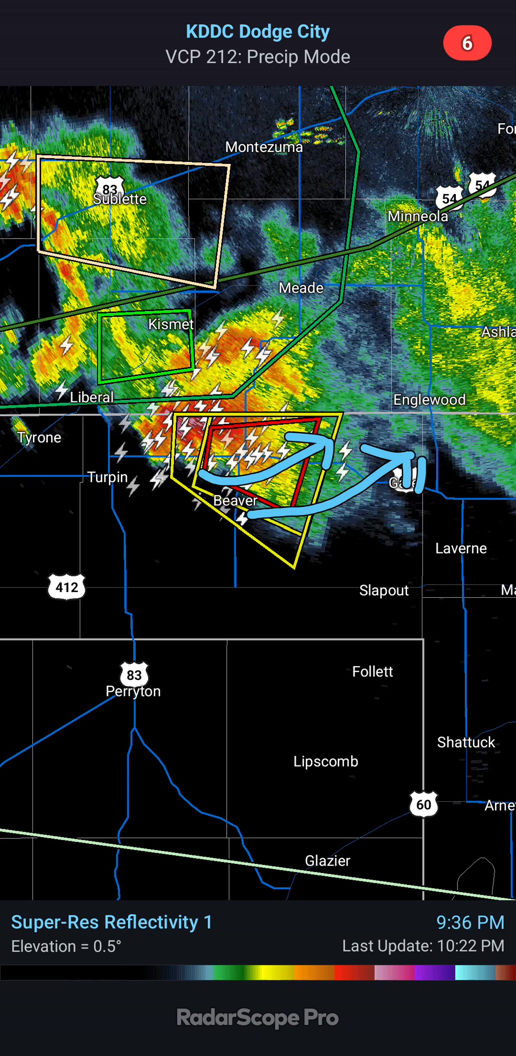 It is looking like this tornado warned cell is shifting to the ...