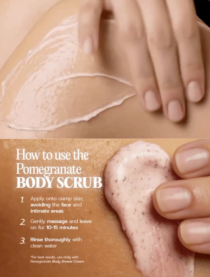 glutathione body scrub before and after results It’s time to glow up with Pomegranate’s perfecting power ✨ Rosacea Skincare: How To make my skin younger looking Style:Vitamin (Brightening)