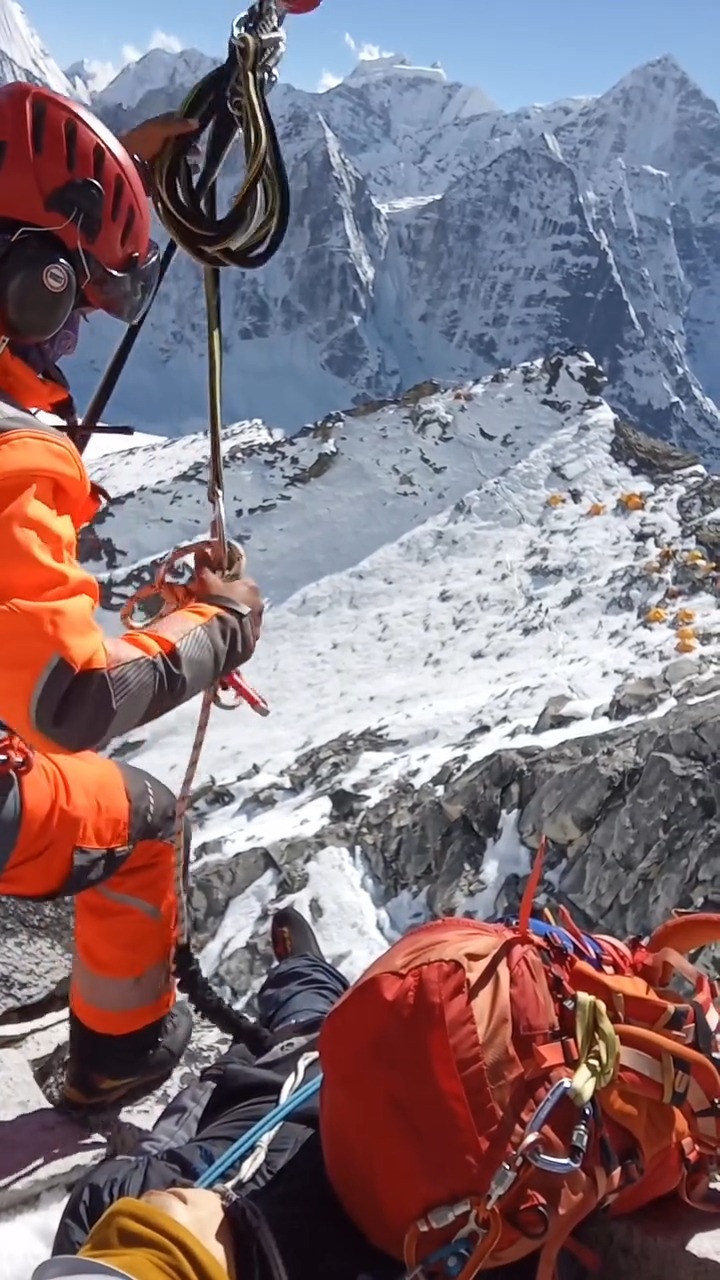 Long-line rescue operation at Mt. Ama Dablam (Camp 1). Our heartfelt ...