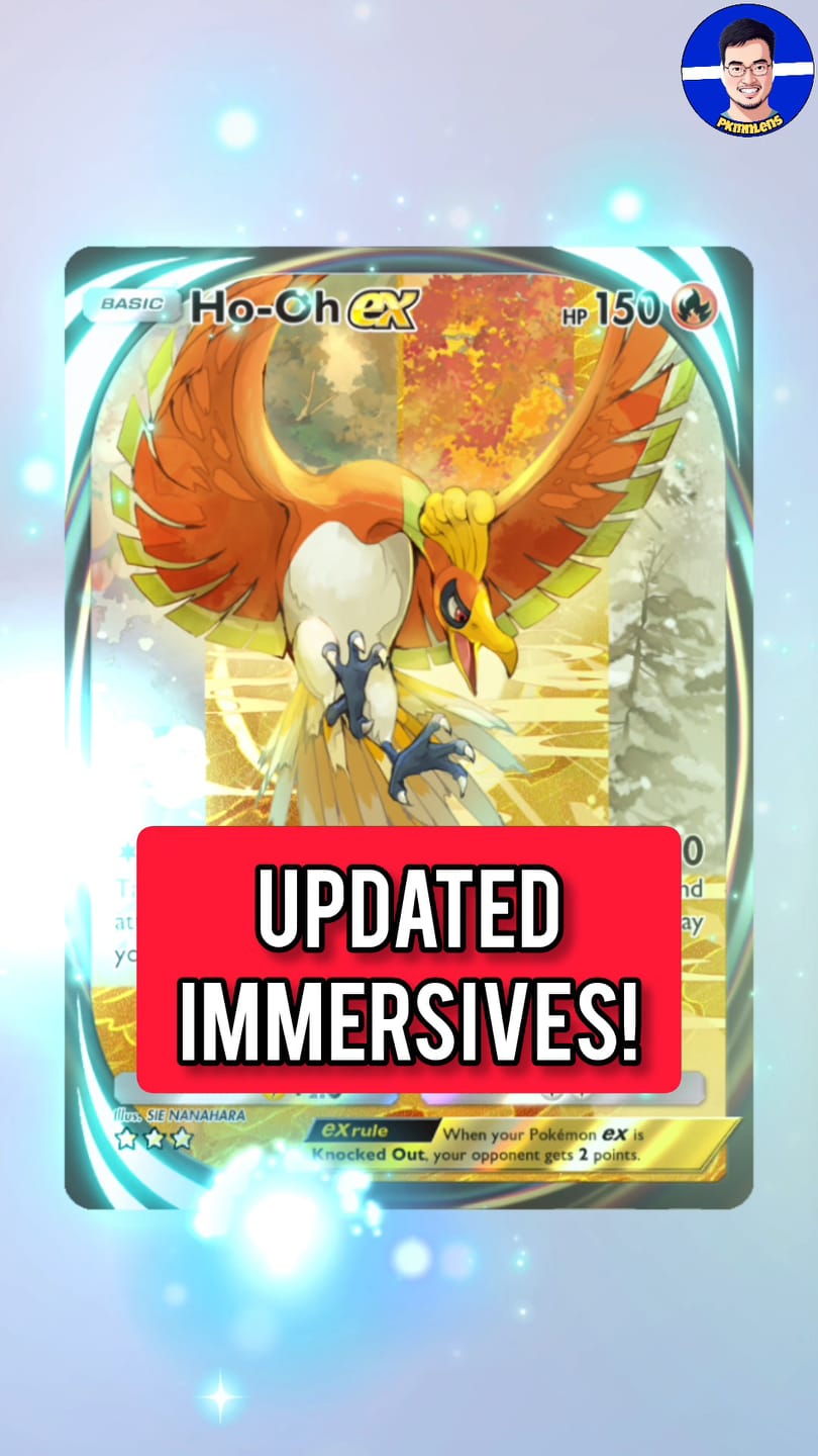 The Ho-oh and Lugia immersive cards have been updated in Pokemon TCG ...