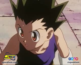 غون بشجاعة كبيرة يحاول إنقاذ يوريو 💪😁 #القناص 😍 #سبيستون ...