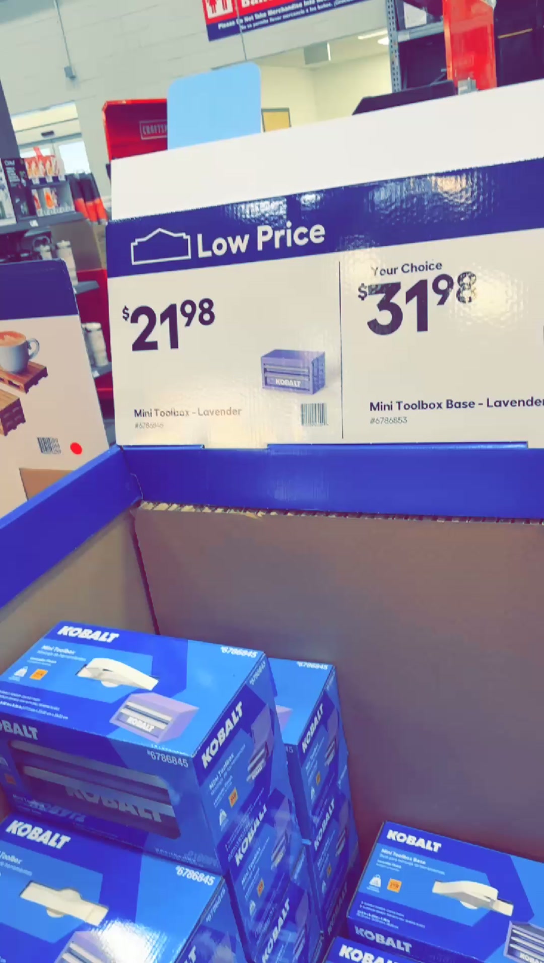 adds each color to cart* 🛒 🧰 Kobalt Portable Mini Toolbox: https://www. lowes.com/pd/Kobalt-Kobalt-Portable-Mini-Toolbox-Pink/5016059141