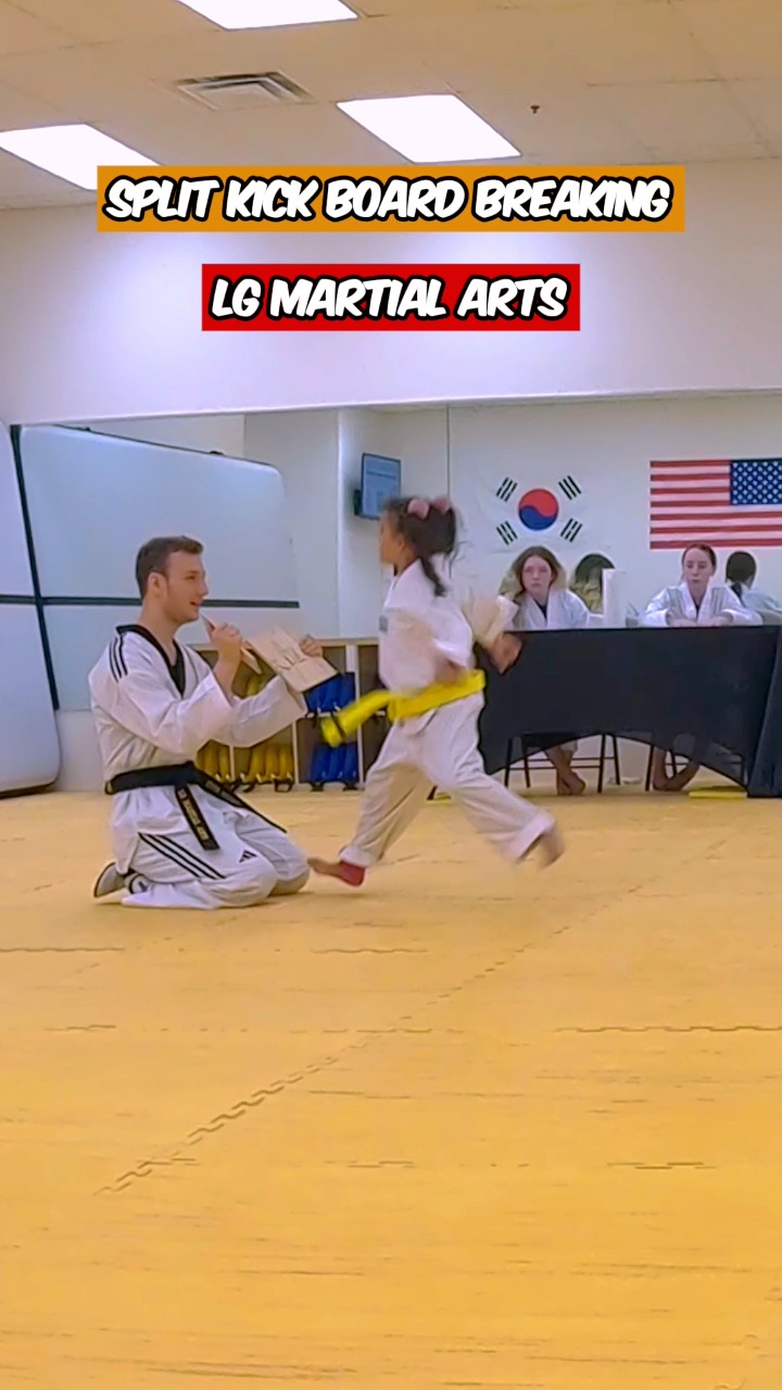 Split Kick Board Breaking | LG Martial Arts #taekwondo #tkd #karate # ...