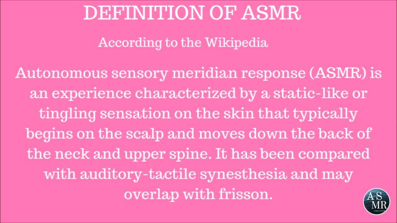 Asmr Freedom What Is Asmr Definition Of Asmr Facebook