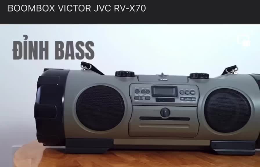 VICTOR RV-X70, Japan, còn gọi là trống cơm BOOMBOX Máy gồm 04 loa