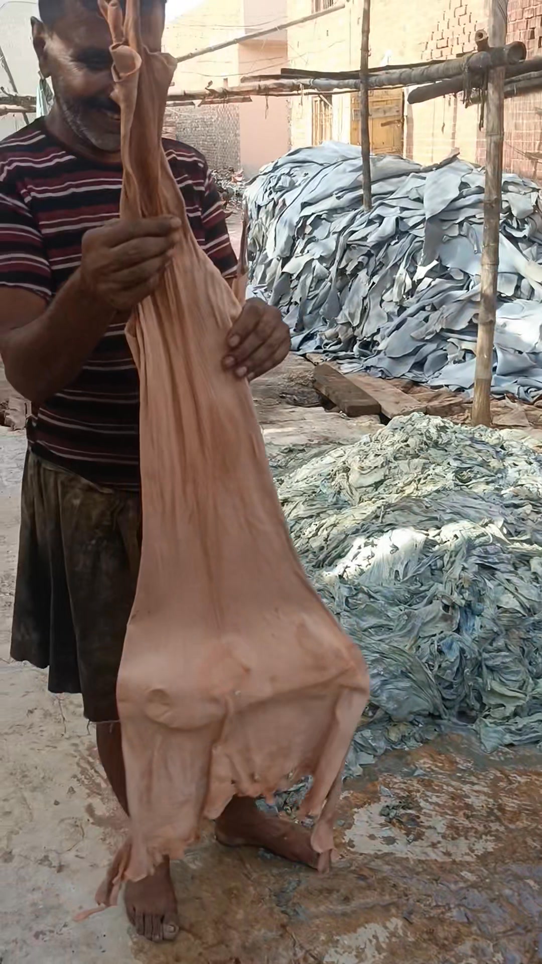 goat mashaq is a traditional water bag made from a waterproofed goat ...