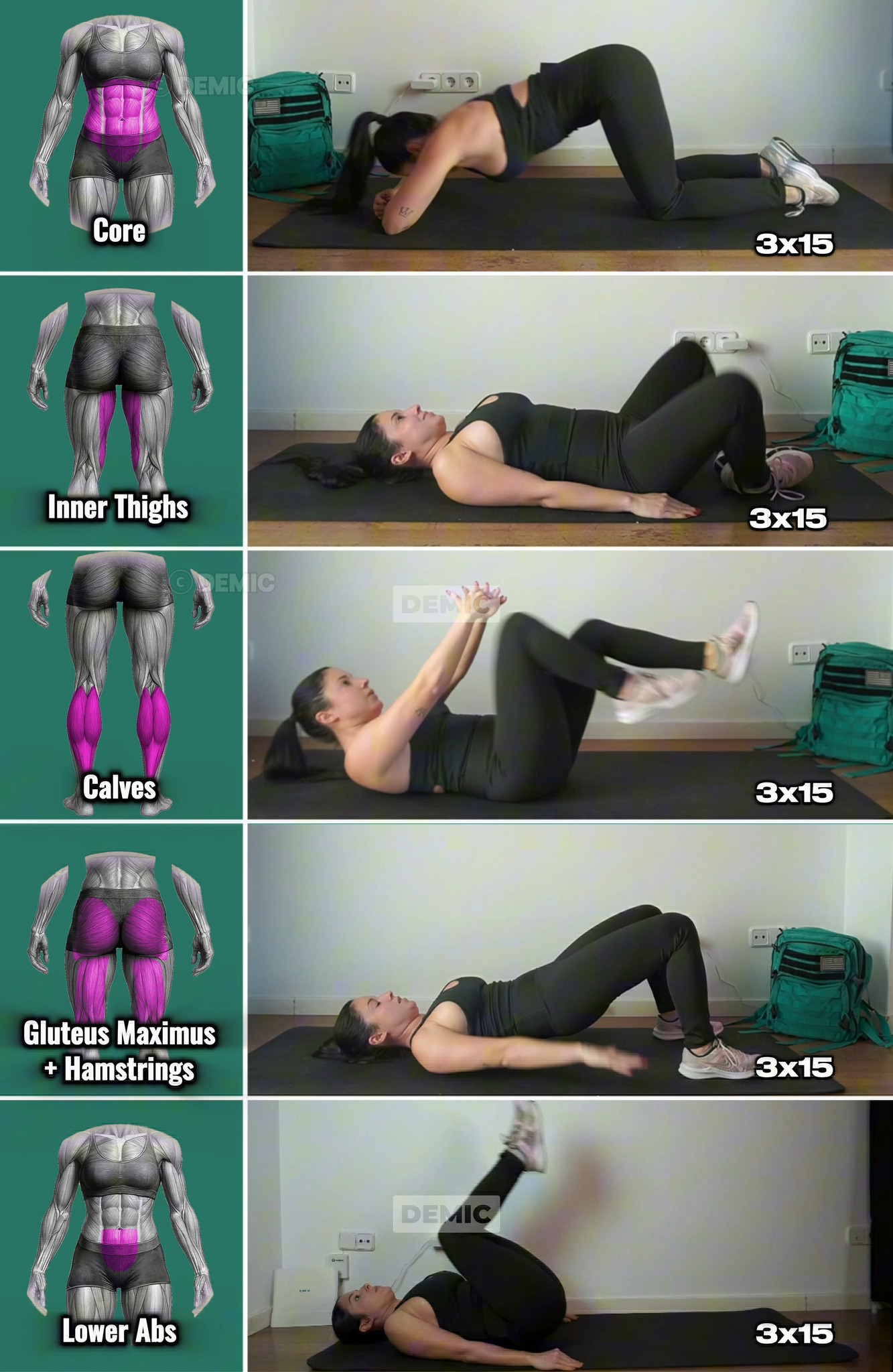 🔥 5 Targeted Moves to Tone Your Core & Legs Fast! 🧠 Sculpt your abs ...
