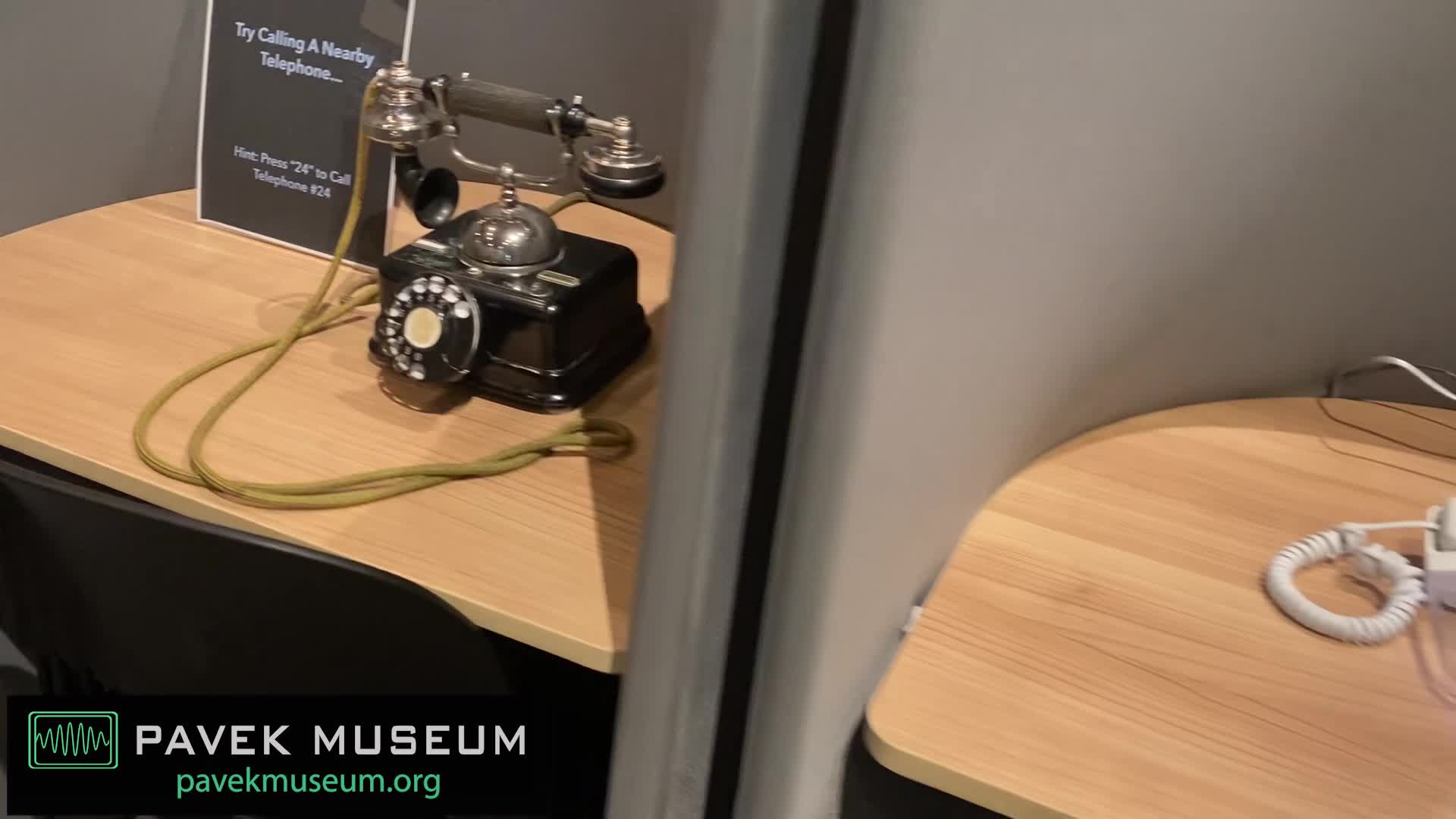 Interactive telephone stations and phone booth in our Telephone exhibit ...