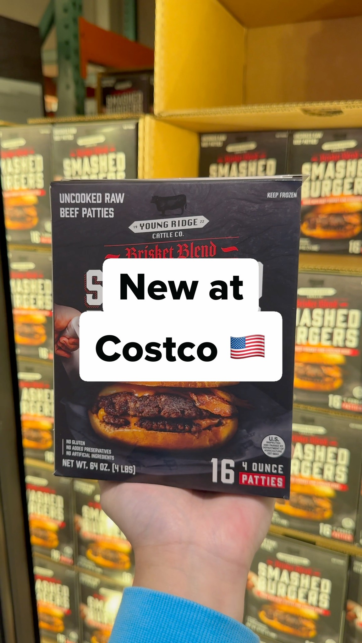 🚨 New Costco Item Alert 🇺🇸 – Young Ridge Brisket Blend Smash Burgers ...