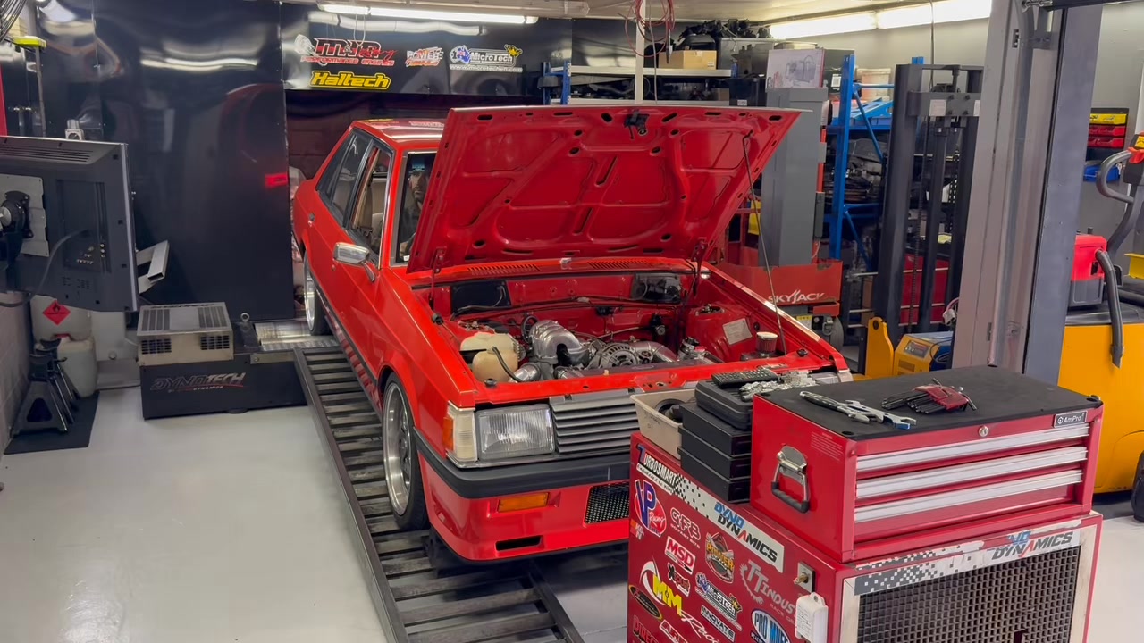 Marks EX Lancer back on the dyno after a new custom PWR cooling package ...