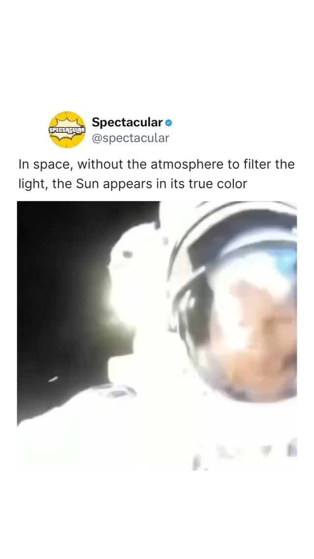 Did you know the Sun’s true color is actually white? From Earth, we ...