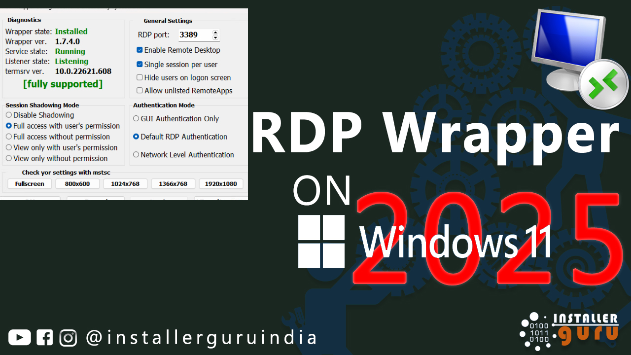 RDP Wrapper on Windows 11 (2025 Update) – Easy Install, Remote Access ...