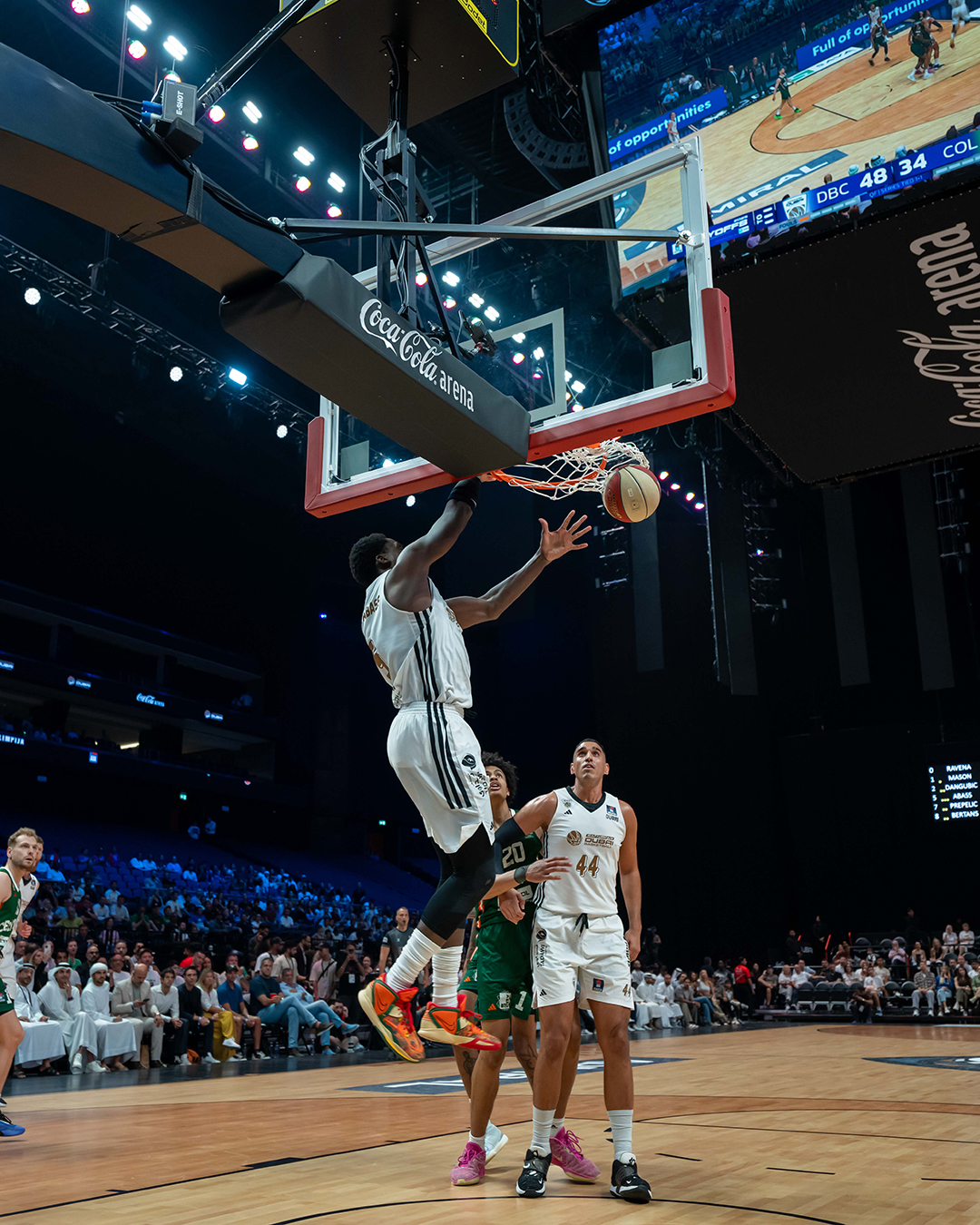 Awudu Abass with a powerful drive to the basket and a big-time dunk! 🔨🔨 ...