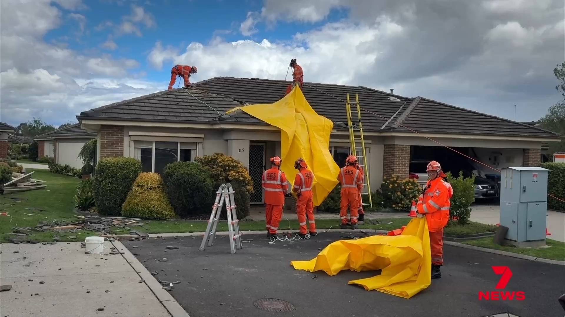 A burst of wild wind has damaged dozens of homes at a retirement ...