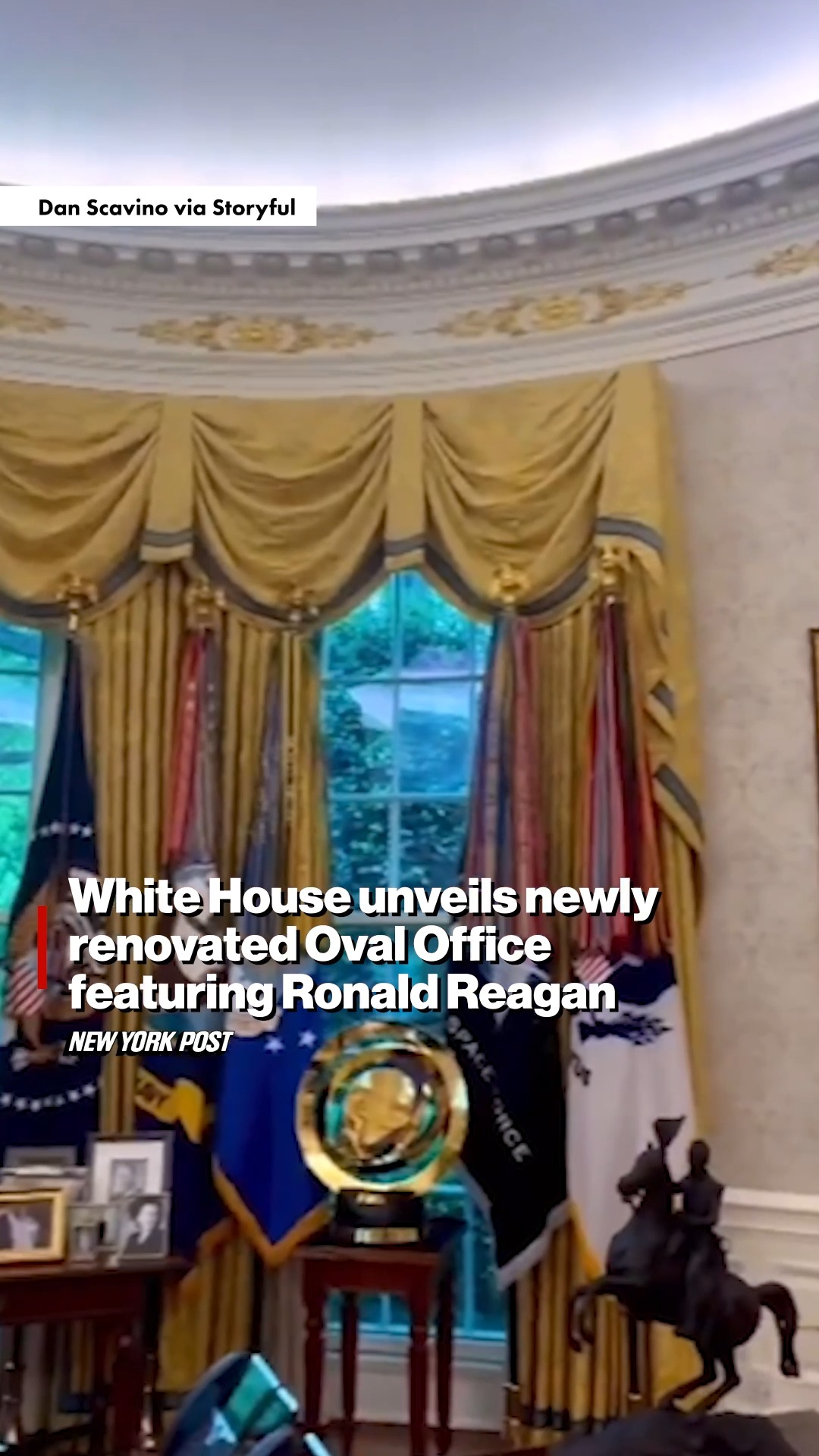 The Trump administration unveiled a newly renovated Oval Office on ...