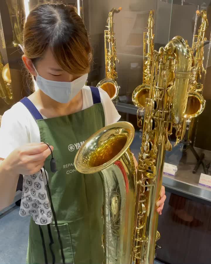 BG、バリトンサックス専用スワブA30SB使用動画です🎷 何度やっても