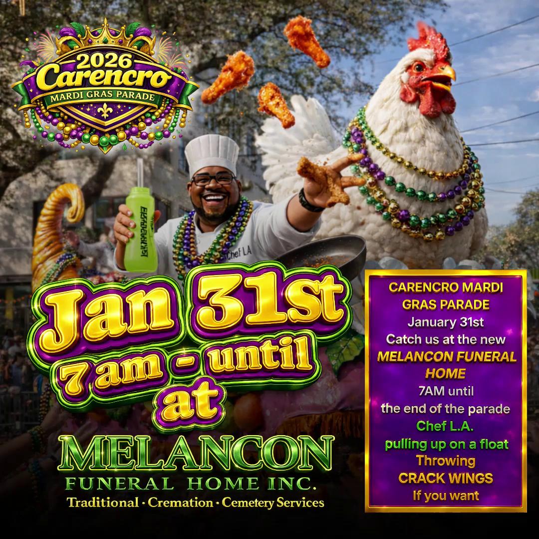 🎭 CARENCRO MARDI GRAS PARADE — JANUARY 31ST 🎭 We’re outside and we’re ...