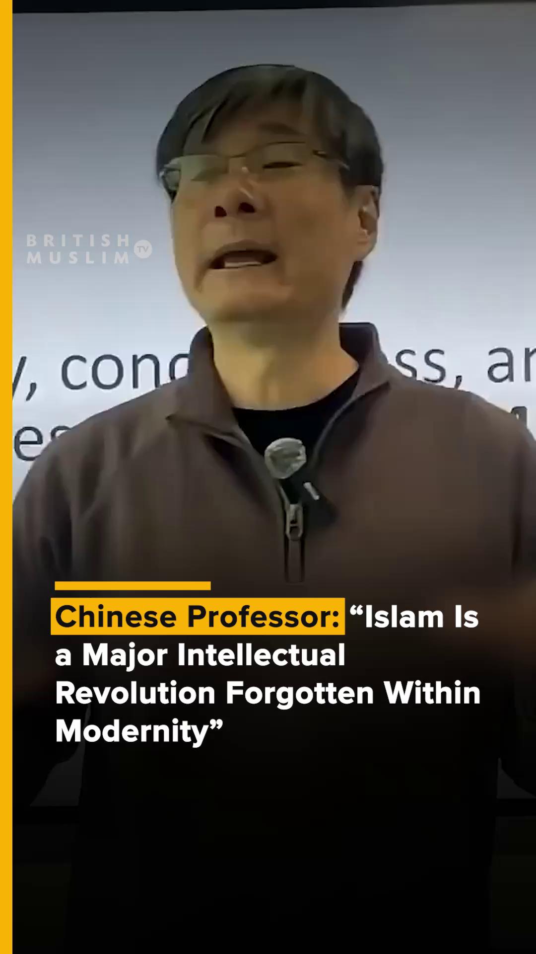 A Chinese professor highlights Islam as a major intellectual revolution ...