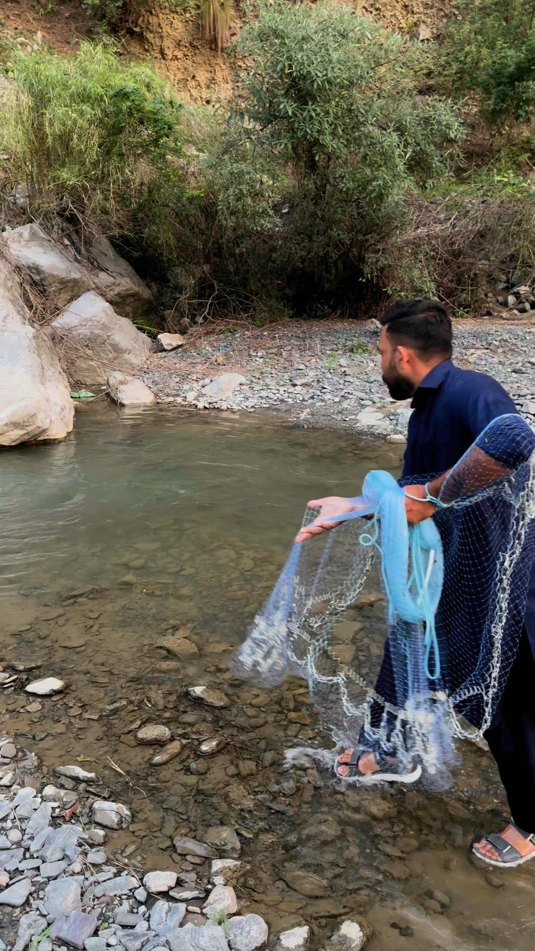 Catch and release of small snow trout #fishing | Net Fishing with Hamza ...