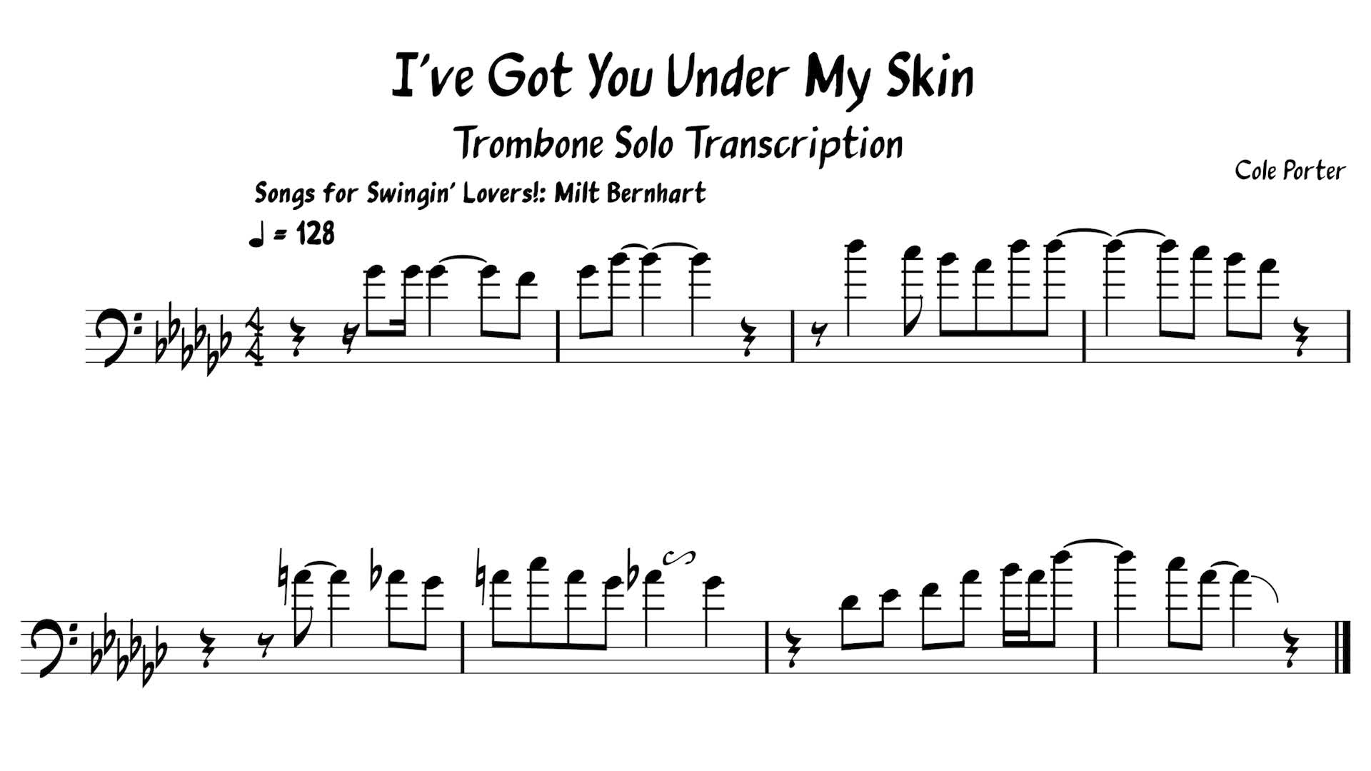 TRANSCRIPTION TUESDAY- I'VE GOT YOU UNDER MY SKIN 🕺 • ✏ I pulled