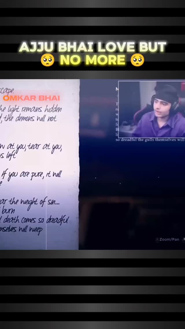 AJJU BHAI LOVE BUT NO MORE 🥺 ️‍🩹 | Omkar Bhai X | Facebook