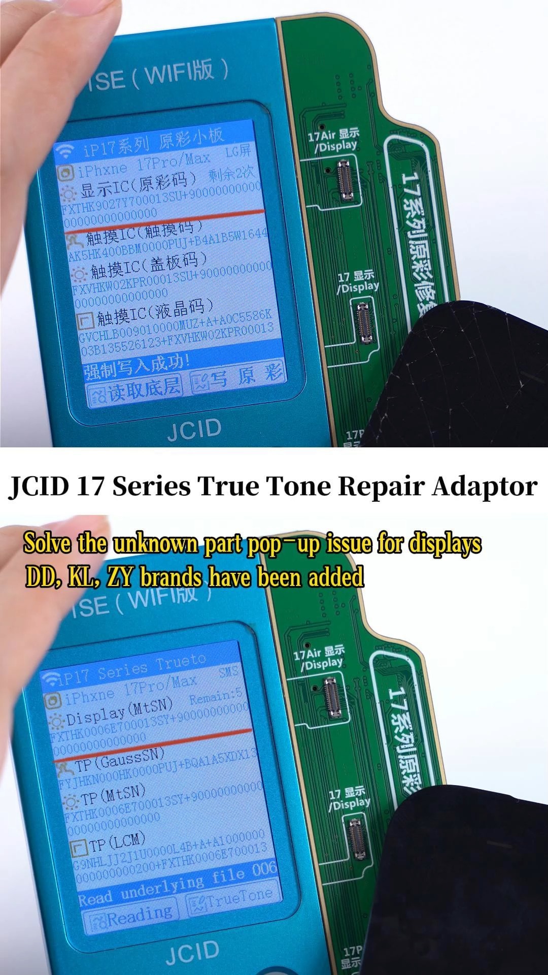 👉 JCID 17 Series True Tone Repair Adaptor | Fix Display Unknown