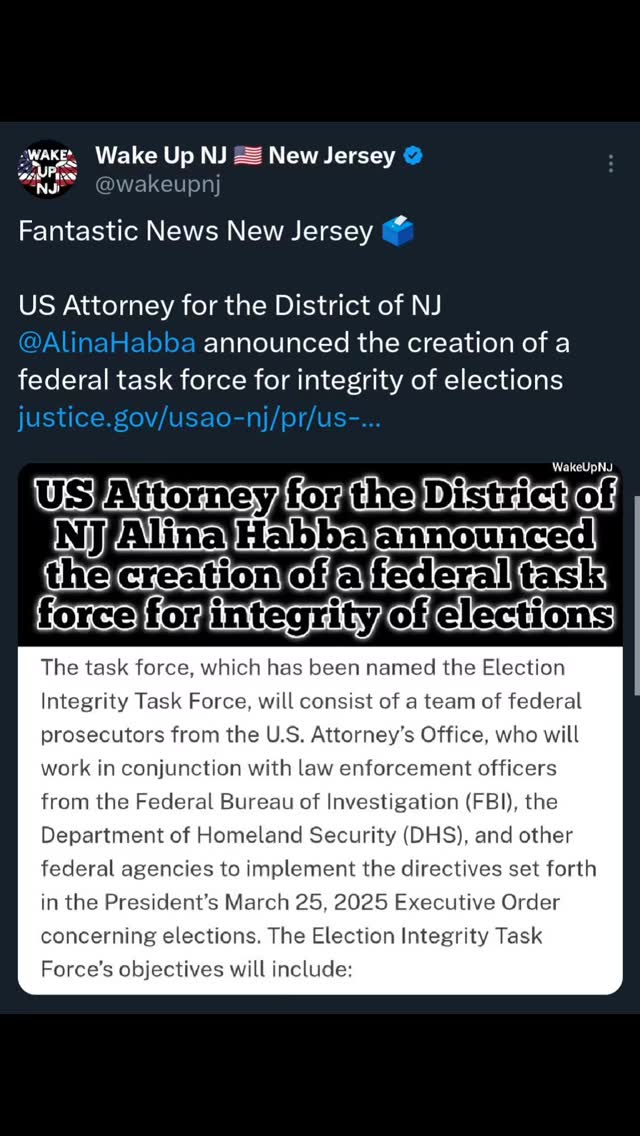 Fantastic News New Jersey 🗳️ US Attorney for the District of NJ ...