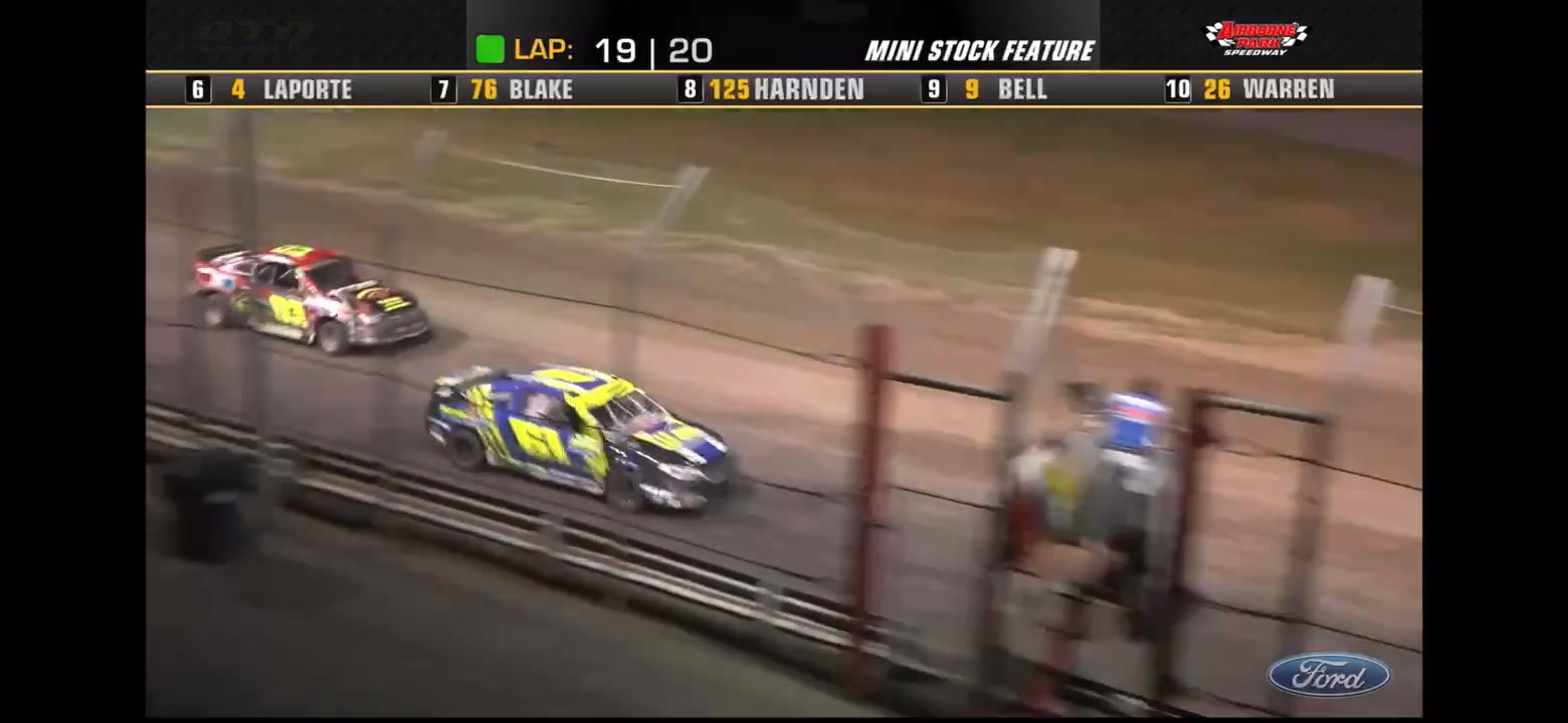 Wild finish to the $1,000 to win Mini Stock Feature last night..Great ...