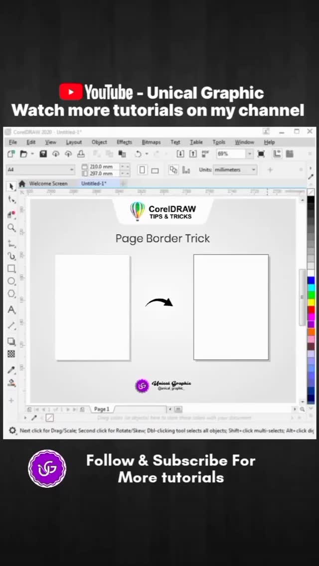 Page Border Trick | Coreldraw Tips and tricks | Graphic Design | Design ...