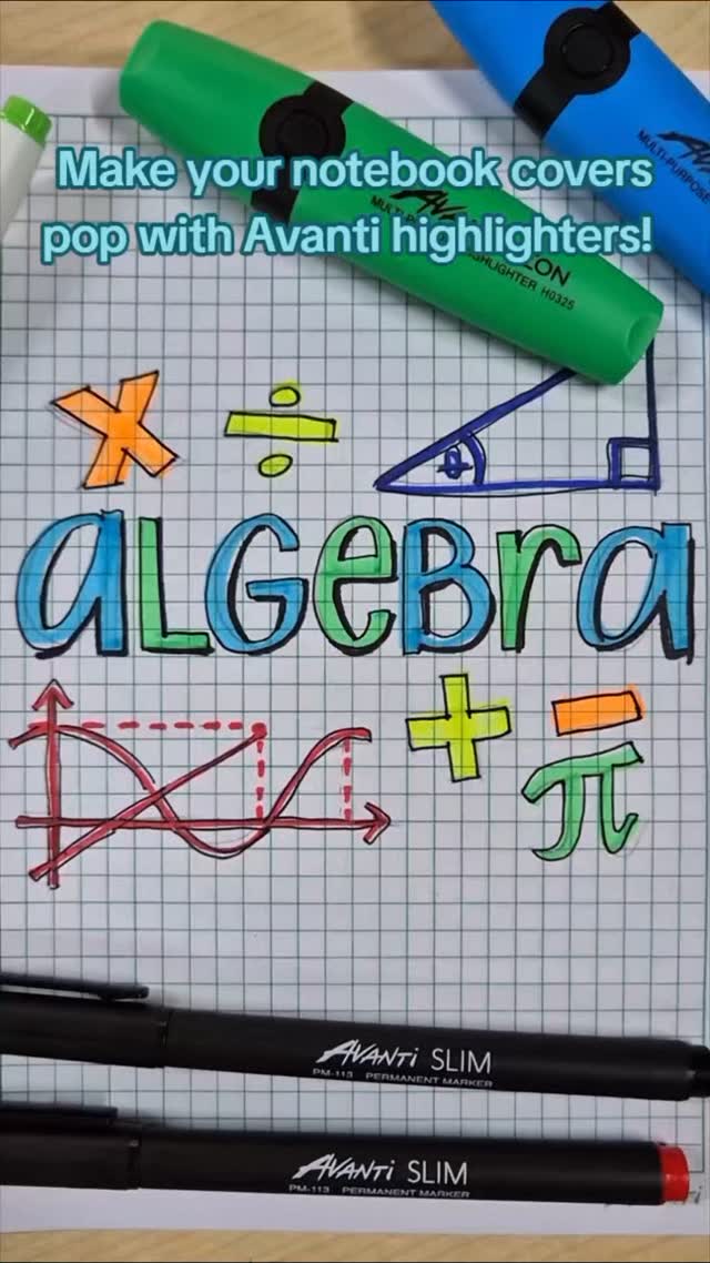 Make your notebook covers pop with Avanti Highlighters and Markers ...