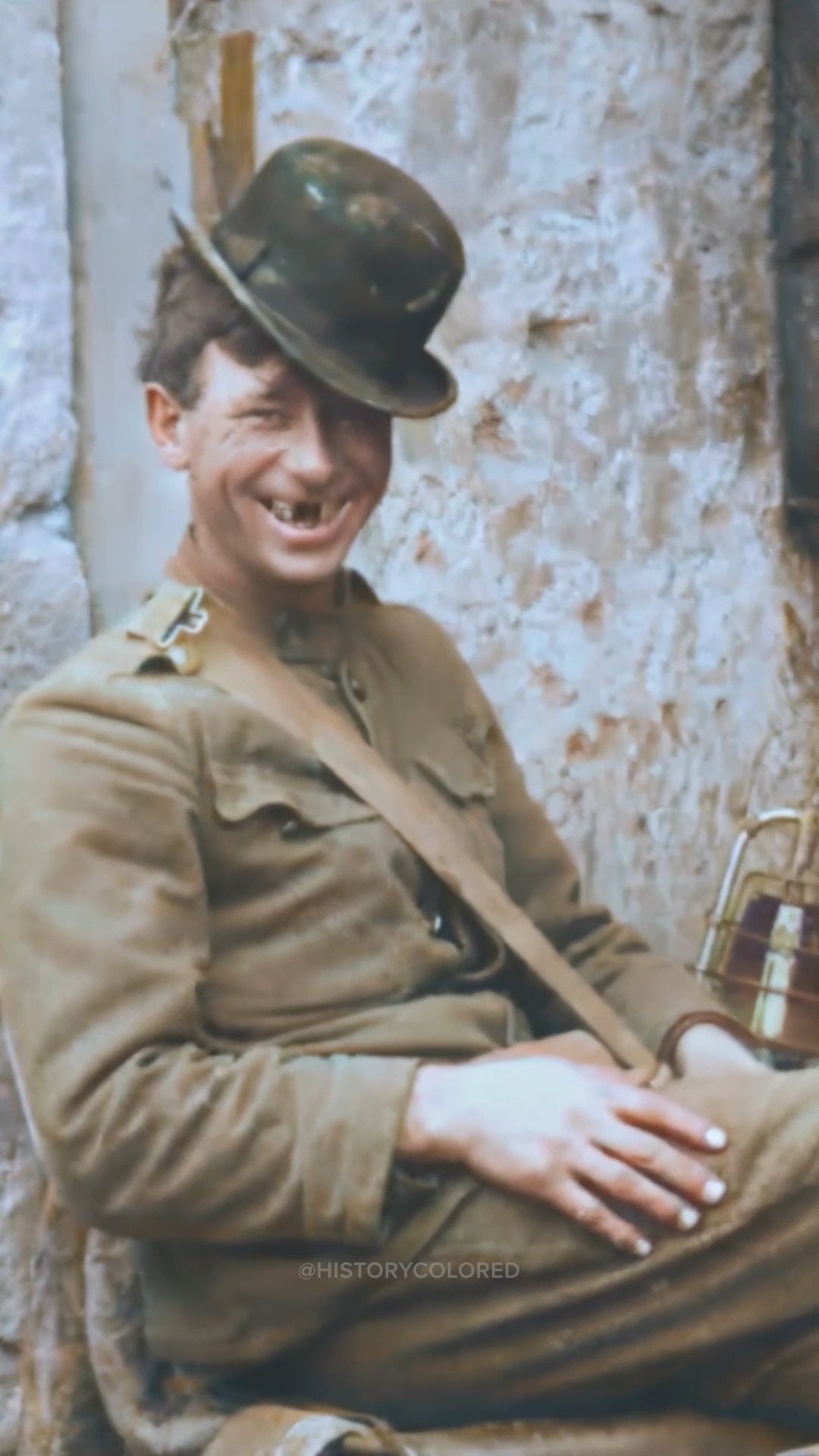 Restored footage from 1918 of Pvt. James R. Beach, 7th Engineers, US ...
