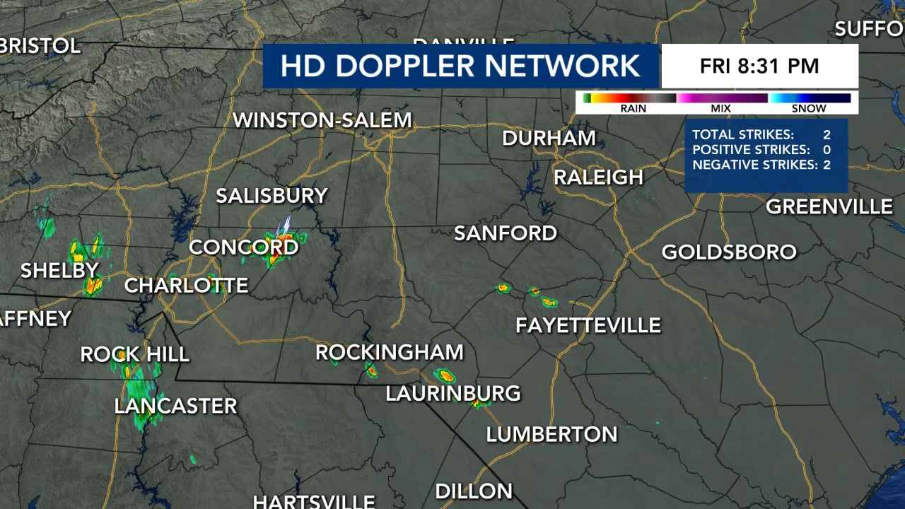 We have some isolated showers and storms popping up in the Sandhills ...