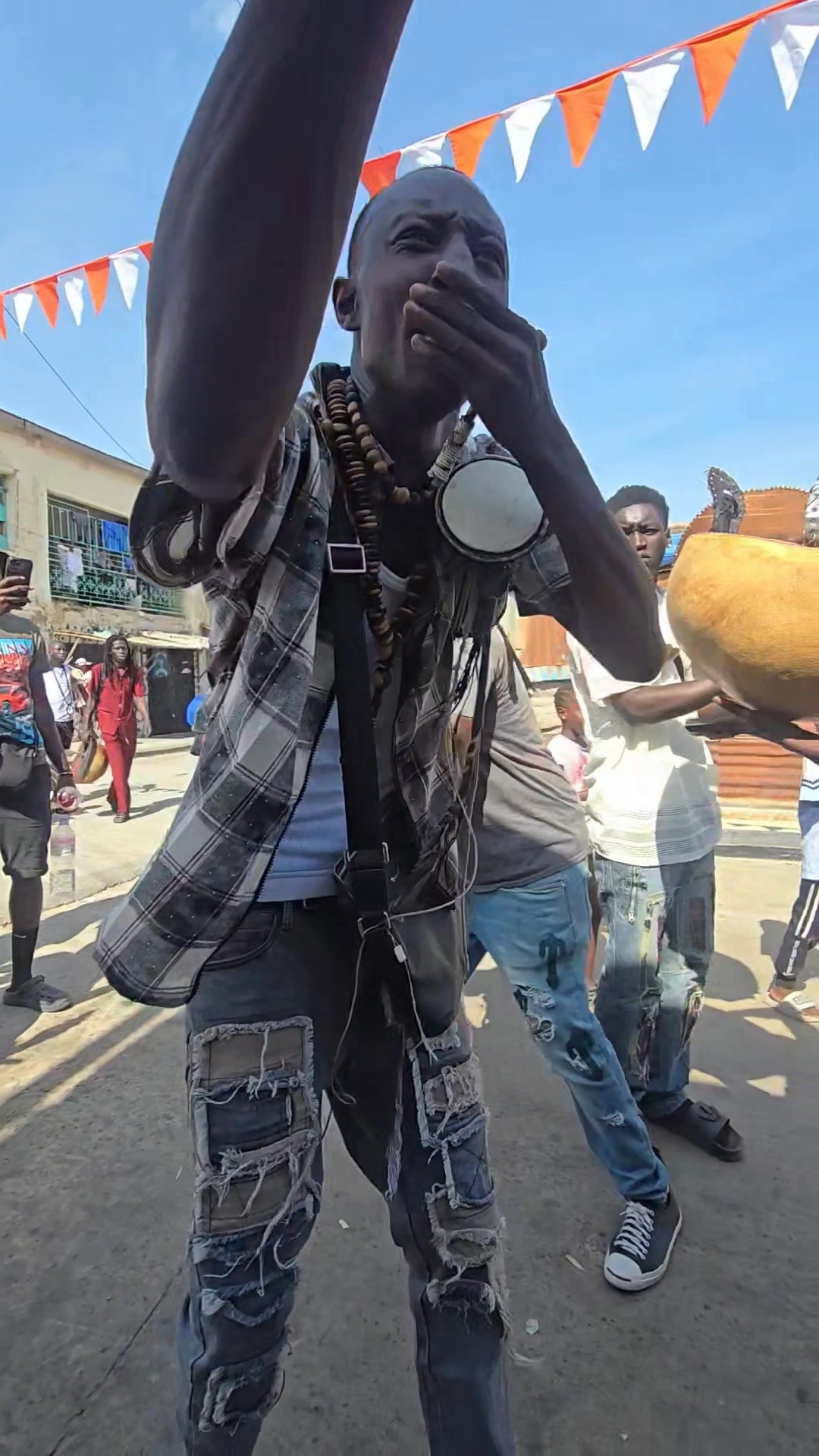 Who says that Alpha Jallow can only dance Hunting???..Had to join him ...