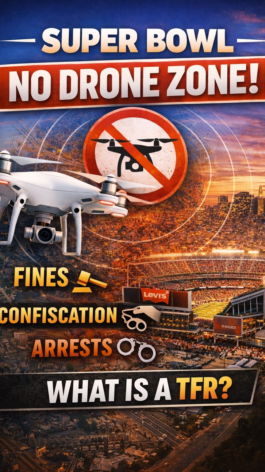 Super Bowl Sunday 🏈 = #NoDroneZone🚫 🤔Did you know….that major events ...