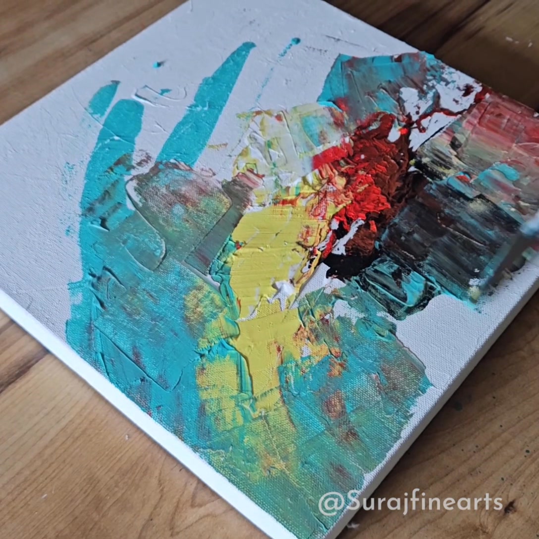 Awesome acrylic painting 🎨 ️💫 ️ Textured abstract painting 😍😍😍 ...