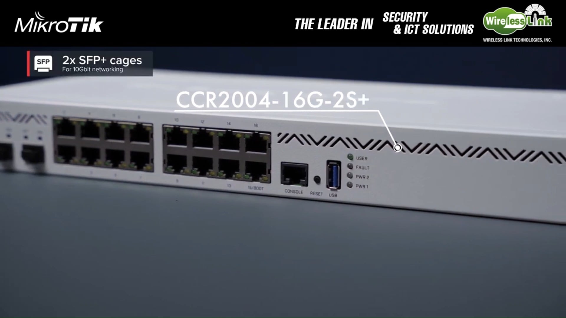 Compact. Affordable. Powerful. Mikrotik CCR2004-16G-2S+ is a 