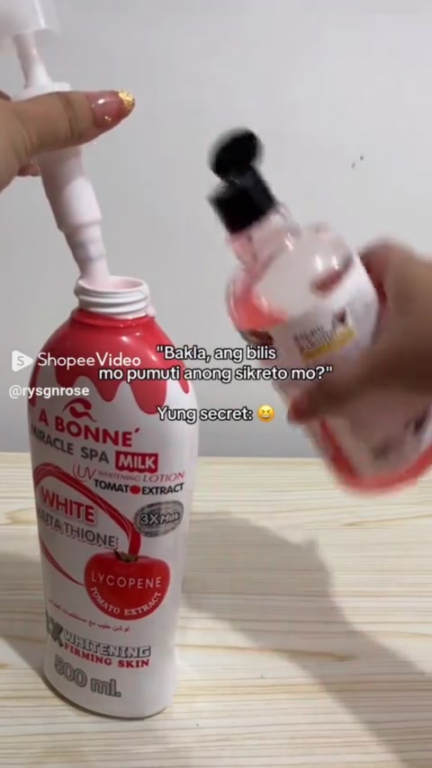 You asked, we delivered! Here it is, the refill version of your favorite A Bonne' Miracle Spa Milk Whitening Lotion 🍅 Keep your skin soft, radiant, and protected with every use ✨🤍