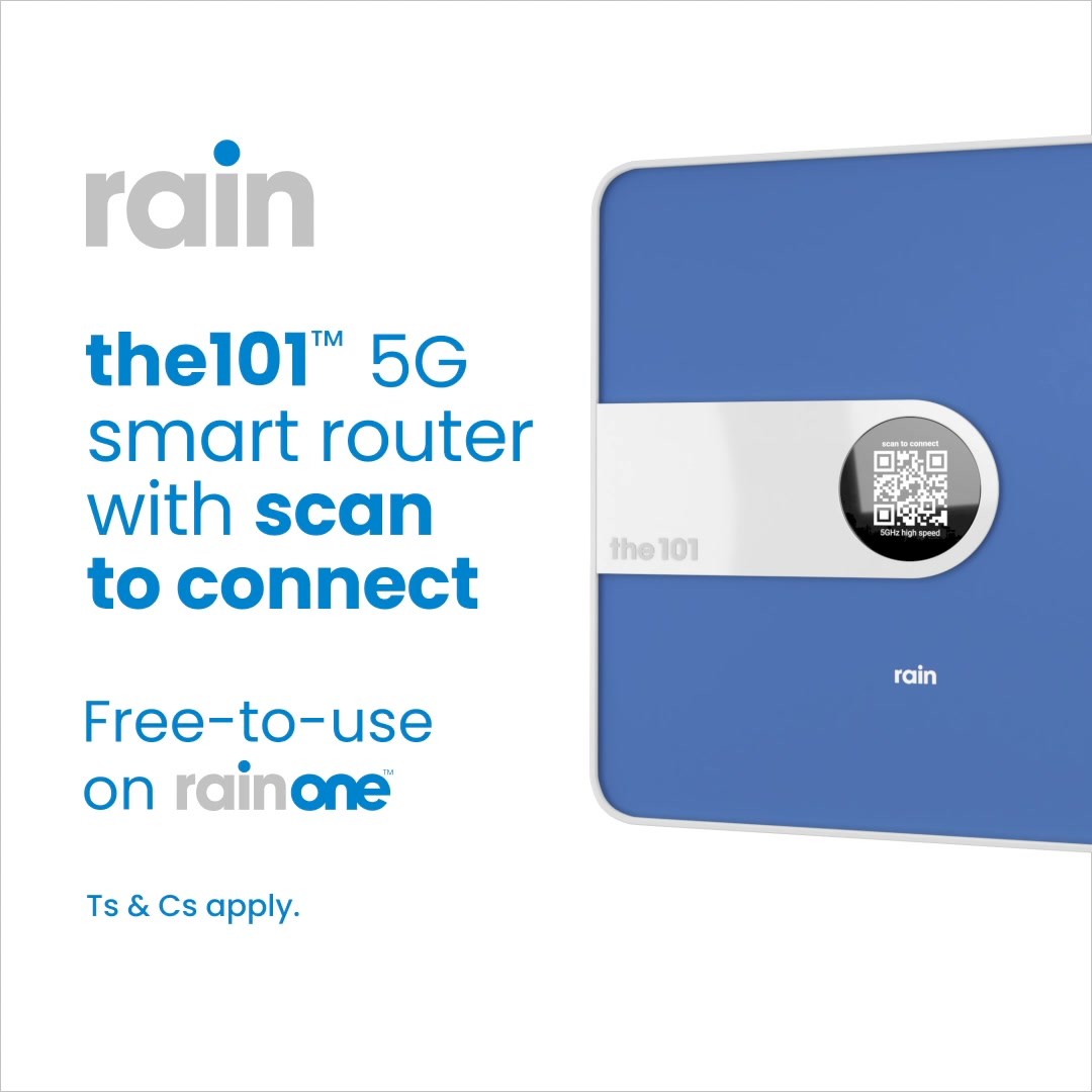 the101™ 5G smart router, with scan to... - rain South Africa | Facebook