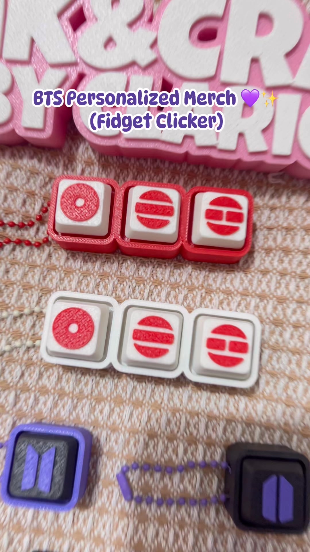 BTS World Tour Comeback 💜 Personalized Merch - Fidget Clicker Keyboard ...