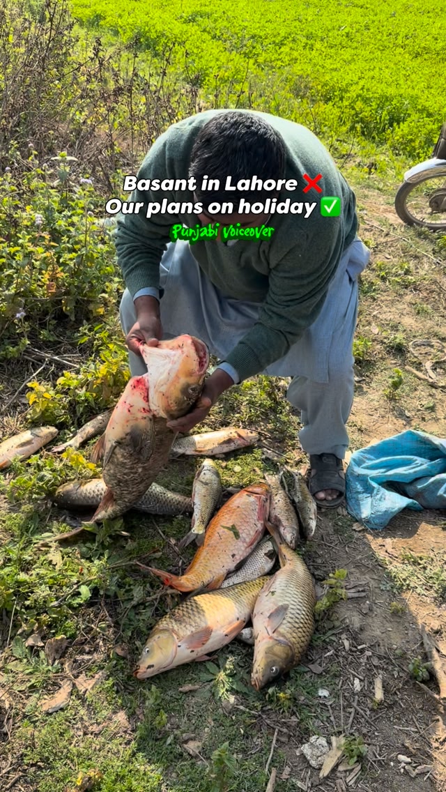 Fish party 🐟 #fishing #cousin #funny #pind #basant | Rana Osama | Facebook