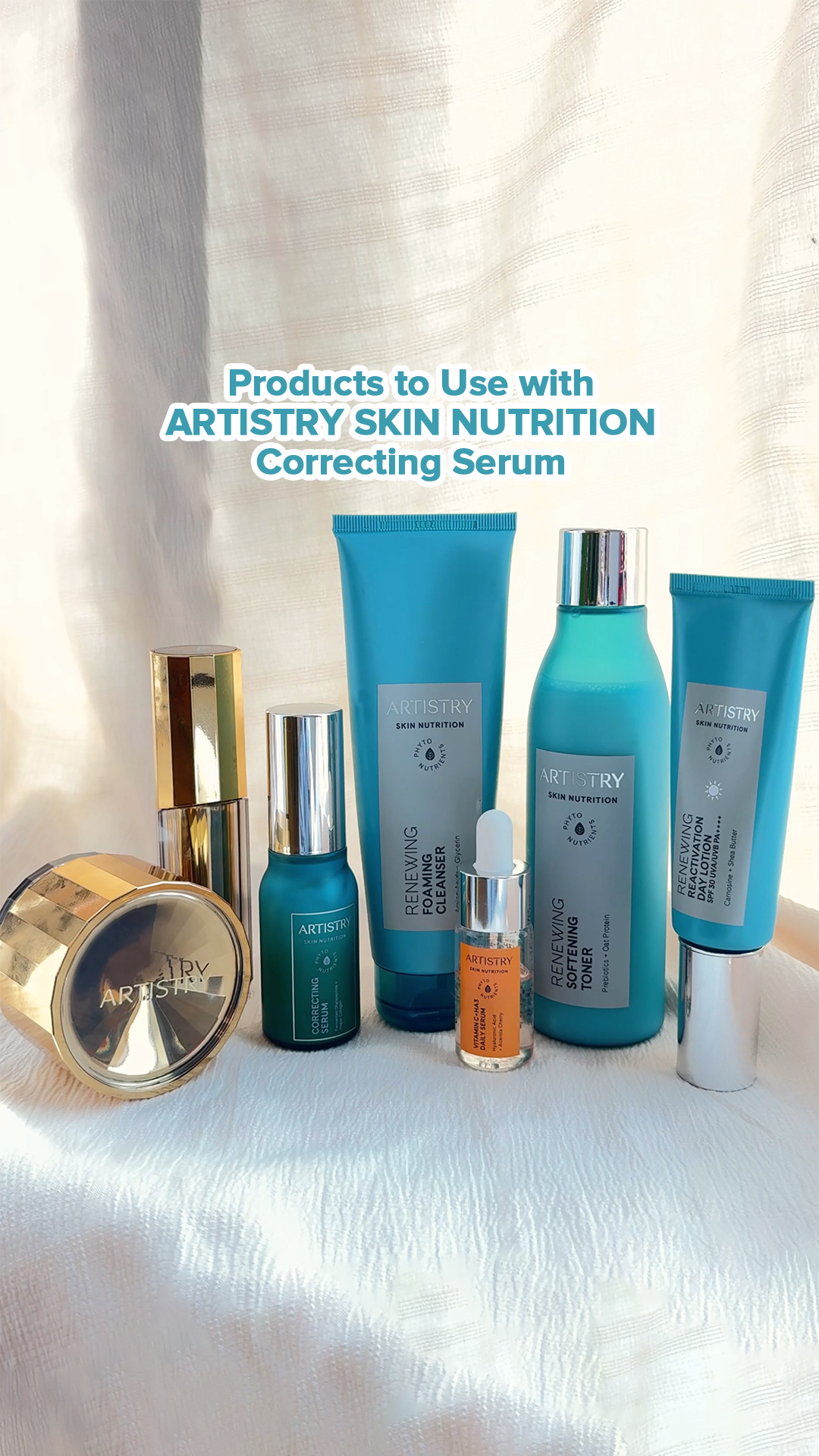 Artistry Skin Nutrition Vitamin C+HA3 Daily Serum helps skin look 