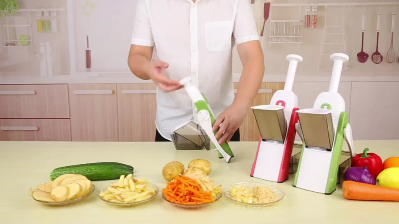 It has never been EASIER to cut your Vegetables and Fruits : Safety, Multipurpose, Time Saving !!!, Get your Future Slicer here 👉🏻 https://www.kitshina.com/products/safe-slice-mandoline-slicer