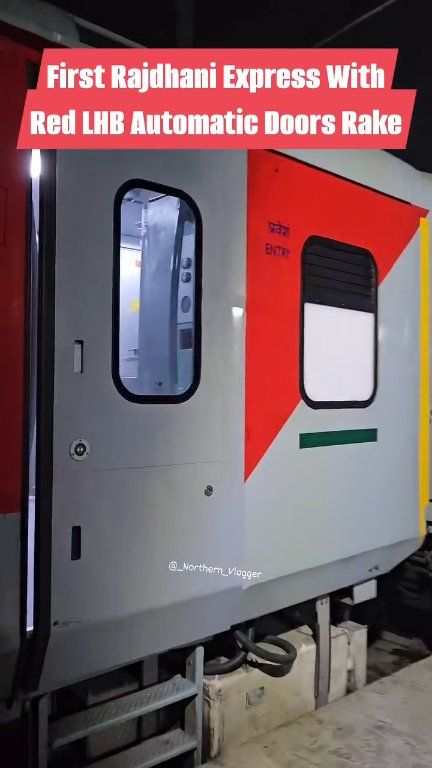 First Rajdhani With Red LHB Automatic Coaches... • • • #jammurajdhani # ...